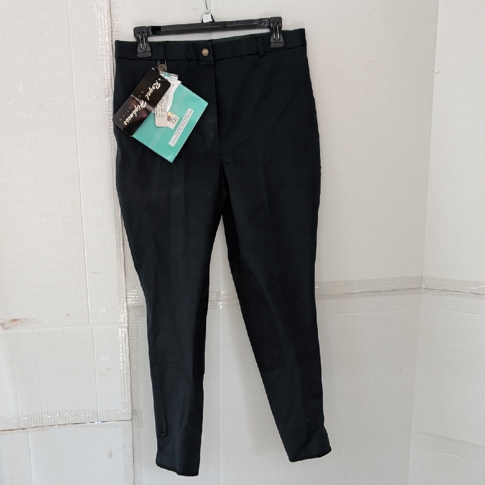 Royal Highness Black Women Breeches Equestrian Pants SZ 32R Horses
